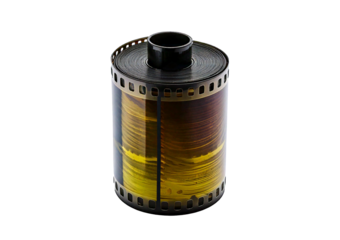 Roll of film isolated on transparent or white background