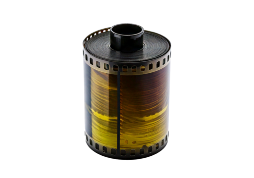 Roll of film isolated on transparent or white background