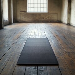 Minimalist Yoga Mat in a Bright Studio