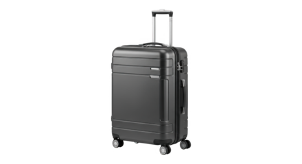 Durable Black Hardside Spinner Luggage with Telescopic Handle and Combination Lock for Travel