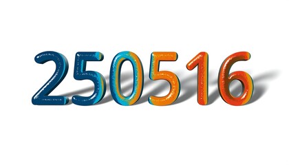 Colorful Number Sequence, White Background (1)