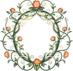 frame with flowers