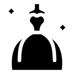 Obraz premium Wedding Dress Glyph Icon