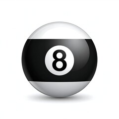 Eight Ball, Pool, Game, White Background