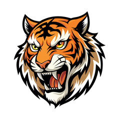 Fototapeta premium Ferocious Tiger Head Design