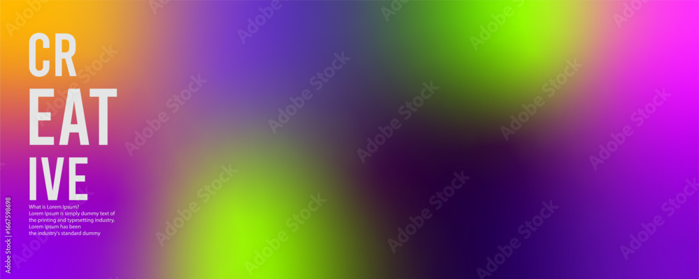 Poster freeform gradient background, abstract blurred texture | colorful trendy background | pattern decora