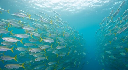 School of Fish Underwater.