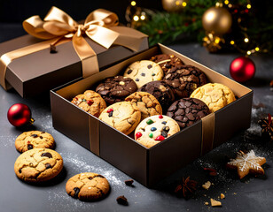 Gift Box Premium Cookie Celebration Background