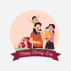 Happy Family Day Illustration...