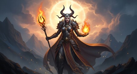 Dark Sorceress Fantasy Art.