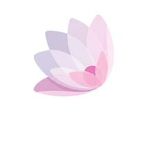 Fototapeta premium Delicate watercolor style flower bud with subtle gradient petals and stem transparent background
