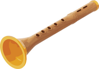 Fototapeta premium flute isolated on white background