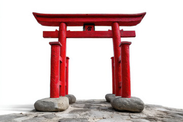 Fototapeta premium Torii gate isolated on white