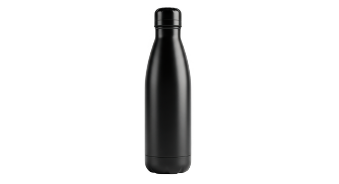 Sleek Matte Black Insulated Water Bottle for Everyday Hydration and Outdoor Adventures
