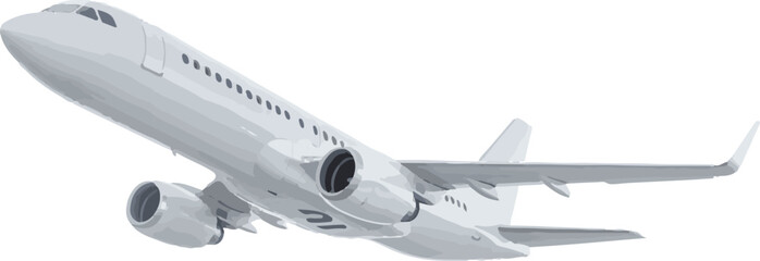 airplane on white background
