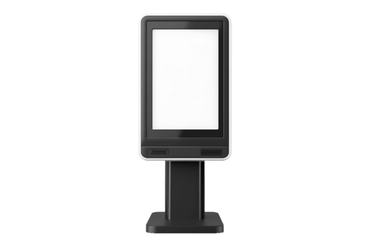 Interactive Digital Kiosk Screen Isolated on a Transparent Background