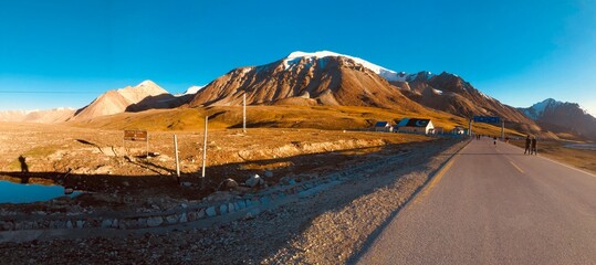 Winter Snow Drapes Nubra Valley Ladakh Landscape White