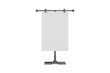 Realistic street billboard, vertical mockup. City light board with frame for outdoor commercial. Template screen for presentation, promotion, advertising and design. 3d illustration