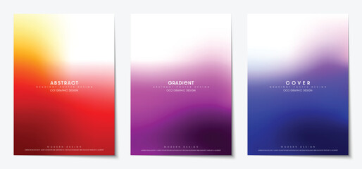 Modern gradient posters that blend vibrant colors with sleek, minimalist design. Perfect for covers and contemporary design projects.