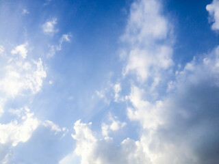 Very beautiful blue sky and white clouds, background material, sunny day