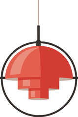 3d render of a house symbol on a red background