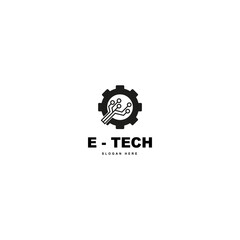 techno logo design JPG file adobe stock