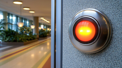 Close-up of a Sleek Access Control Reader in a Corporate Lobby,up by Nha Vu