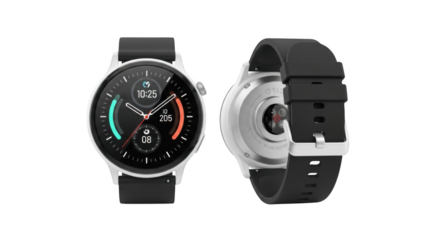 Modern Smartwatch with Round Digital Display and Interchangeable Silicone Strap for Everyday Wear and Fitness Tracking
