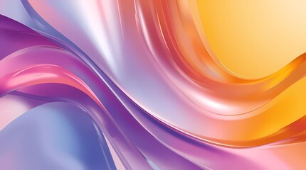 Organic fluid shapes merging into a rainbow gradient, abstract colorful wave background