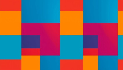 Vibrant geometric abstract pattern with bold color blocks, abstract background of colorful blocks