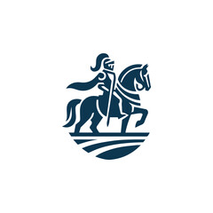 Knight on horse logo