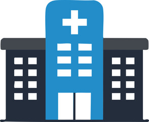 Obraz premium Hospital Building Icon Illustration healthcare medical clinic doctor patient care facility treatment