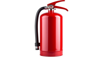 Obraz premium Red Fire Extinguisher Isolated on White Background