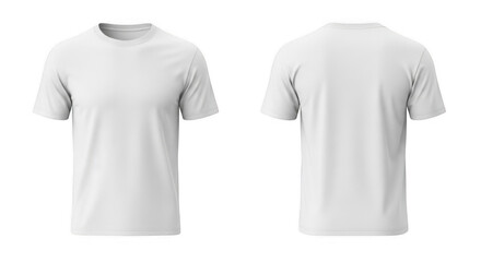Clean White T Shirt Mockup Front and Back View for Apparel Design Presentation