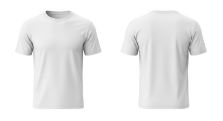 Clean White T Shirt Mockup Front and Back View for Apparel Design Presentation