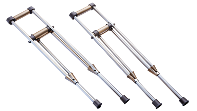 crutches isolated on white background
