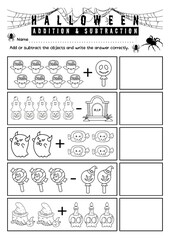 Obraz premium Halloween Counting Worksheets for Kindergarten | Fun 1–10 Number Recognition Activities, Printable Math Practice & Holiday Classroom