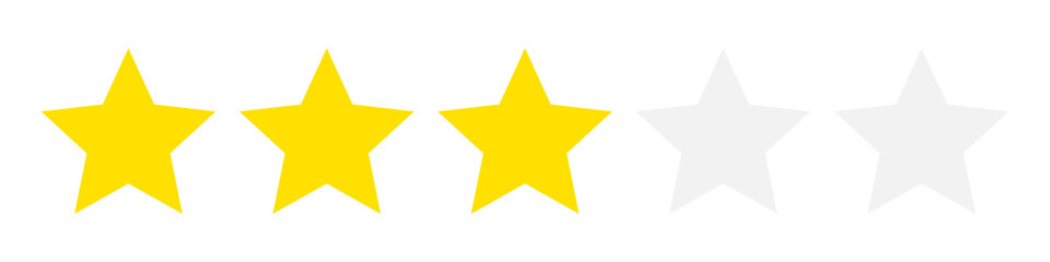 星評価アイコン（ベクター）3.0／5点