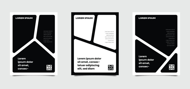 Simple comic layout for poster design in black and white color