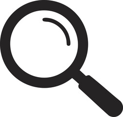 Simple Magnifying Glass Icon Search Symbol magnifying glass find look explore discover investigate