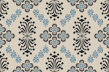 tribal abstract ikat fabric artwork with seamless patterns. Abstract Modern Batik.Aztec geometric art ornament print.Motif ethnic handmade.Ideal for rugs, wallpapers, throws, fabrics and clothing.