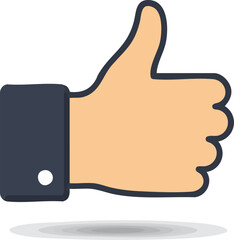 Obraz premium Thumbs Up Icon Gesture of Approval thumbs up like hand symbol positive agreement
