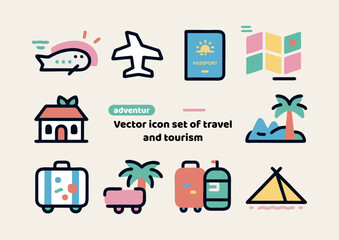 Adventure Vector Travel and Tourism Icon Collection