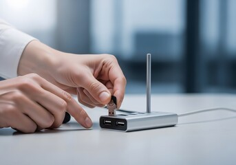 Connecting USB Device to Multiport Hub on Desk &ndash; Connectivity and Device Setup