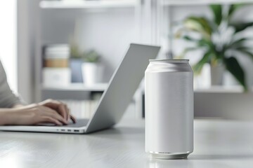 Blank white collapsible beer can koozie mockup isolated, 3d rendering. Empty neoprene cooler holder mock up for tin beverage. Plain drinkware hugger design template. Clear fizzy pop soda sleeve. Young