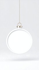 White Ornament Hanging, Minimalist Background