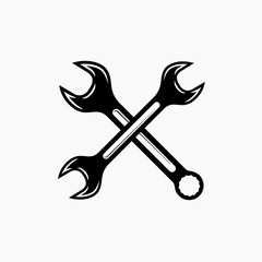 design logo creative wrench tool