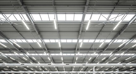 Obraz premium Modern Industrial Building Interior.