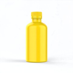 Yellow Bottle Mockup, Studio Shot