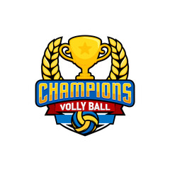 League Champions Logo Vectors. Champions Volleyball Logo design illustration. Champions League Logo Vector Art, Icons, and Graphics.